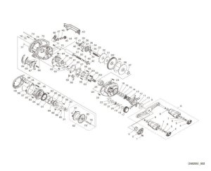 Photo1: [SHIMANO] Genuine Spare Parts for 24 SLX 70HG RIGHT Product code: 046970 **Back-order (Shipping in 3-4 weeks after receiving order)