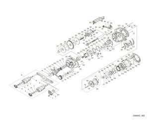 Photo1: [SHIMANO] Genuine Spare Parts for 24 SLX 71 LEFT Product code: 046963 **Back-order (Shipping in 3-4 weeks after receiving order)