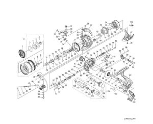 Photo1: [SHIMANO] Genuine Spare Parts for 24 TWIN POWER C2000S Product Code: 046765 **Back-order (Shipping in 3-4 weeks after receiving order)