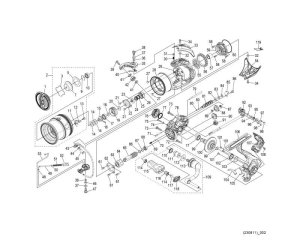 Photo1: [SHIMANO] Genuine Spare Parts for 24 TWIN POWER 2500SHG Product Code: 046796 **Back-order (Shipping in 3-4 weeks after receiving order)