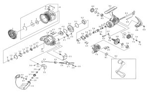 Photo1: [DAIWA] Genuine Spare Parts for 24 GEKKABIJIN X LT2000S-P Product code: 00060306 **Back-order (Shipping in 3-4 weeks after receiving order)