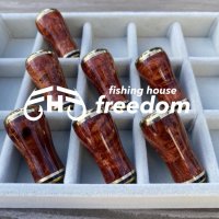 [FHF/fishing house freedom] Wood Handle Knob Round Shape A Rank "Karin" (Padouk) Monochrome Burl (1 piece) F-02