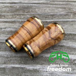 Photo2: [FHF/fishing house freedom] Wood Handle Knob Round Shape Walnut (1 piece) F-03