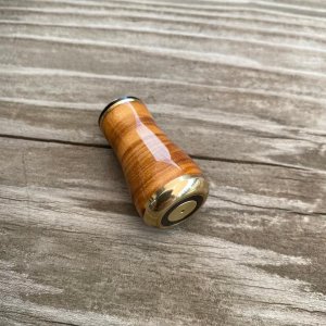 Photo7: [FHF/fishing house freedom] Wood Handle Knob Round Shape Walnut (1 piece) F-03