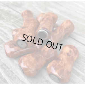 Photo3: [FHF/fishing house freedom] Wood Handle Knob Paddle Shape "Karin" (Padouk) Burl Monochrome (1 piece) F-08