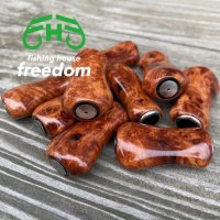 [FHF/fishing house freedom] Wood Handle Knob Paddle Shape "Karin" (Padouk) Burl Monochrome (1 piece) F-08