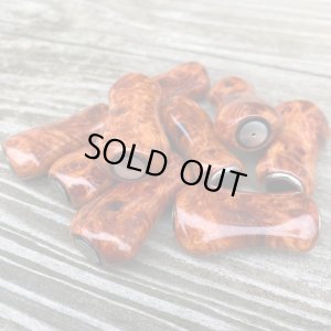 Photo5: [FHF/fishing house freedom] Wood Handle Knob Paddle Shape "Karin" (Padouk) Burl Monochrome (1 piece) F-08