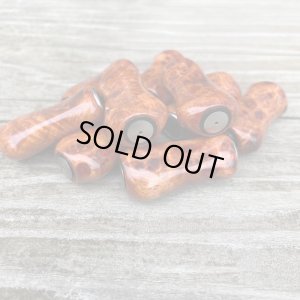 Photo6: [FHF/fishing house freedom] Wood Handle Knob Paddle Shape "Karin" (Padouk) Burl Monochrome (1 piece) F-08