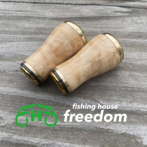 Photo2: [FHF/fishing house freedom] Wood Handle Knob Round Shape Maple (1 piece) F-05