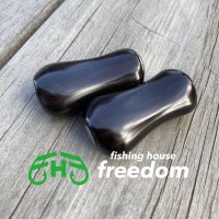 [FHF/fishing house freedom] Wood Handle Knob Paddle Shape Ebony (1 piece) F-09