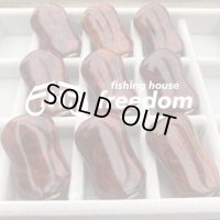 [FHF/fishing house freedom] Wood Handle Knob Oval Shape Premium "Karin" (Padouk) Monochrome Burl (1 piece) 