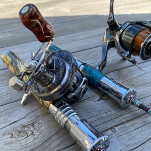 Photo13: [FHF/fishing house freedom] Wood Handle Knob Oval Shape A Rank Premium "Karin" (Padouk) Monochrome Burl (1 piece) F-19