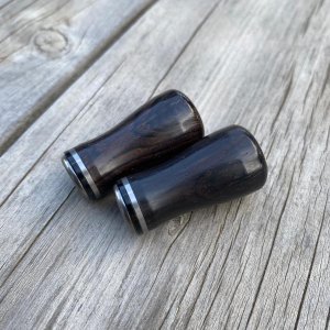 Photo9: [FHF/fishing house freedom] Wood Handle Knob Round Shape Ebony (1 piece) F-20