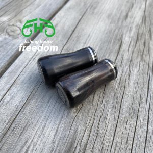 Photo6: [FHF/fishing house freedom] Wood Handle Knob Round Shape Ebony (1 piece) F-20