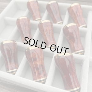 Photo9: [FHF/fishing house freedom] Wood Handle Knob Round Shape "Karin" (Padouk) Burl Monochrome (1 piece) F-15