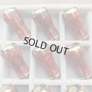 Photo8: [FHF/fishing house freedom] Wood Handle Knob Round Shape "Karin" (Padouk) Burl Monochrome (1 piece) F-15