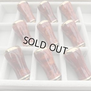 Photo6: [FHF/fishing house freedom] Wood Handle Knob Round Shape "Karin" (Padouk) Burl Monochrome (1 piece) F-15