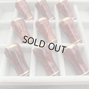 Photo3: [FHF/fishing house freedom] Wood Handle Knob Round Shape "Karin" (Padouk) Burl Monochrome (1 piece) F-15