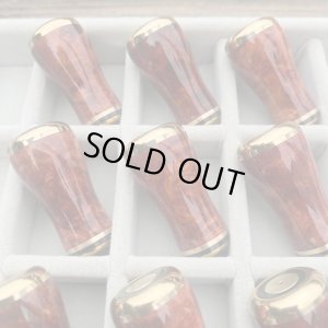 Photo7: [FHF/fishing house freedom] Wood Handle Knob Round Shape "Karin" (Padouk) Burl Monochrome (1 piece) F-15