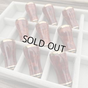 Photo5: [FHF/fishing house freedom] Wood Handle Knob Round Shape "Karin" (Padouk) Burl Monochrome (1 piece) F-15