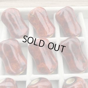 Photo3: [FHF/fishing house freedom] Wood Handle Knob Oval Shape S Rank Premium "Karin" (Padouk) Monochrome Burl (1 piece) F-18