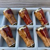 [FHF/fishing house freedom] Wood Handle Knob Round Shape A Rank Premium "Karin" (Padouk) Red and White Burl (1 piece) F-01