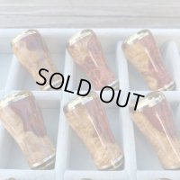 [FHF/fishing house freedom] Wood Handle Knob Round Shape A Rank Premium "Karin" (Padouk) Red and White Burl (1 piece) F-01