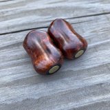 [FHF/fishing house freedom] Wood Handle Knob Oval Shape A Rank "Karin" (Padouk) Monochrome Burl (1 piece) F-06