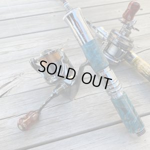 Photo14: [FHF/fishing house freedom] Wood Handle Knob Oval Shape S Rank Premium "Karin" (Padouk) Monochrome Burl (1 piece) F-18