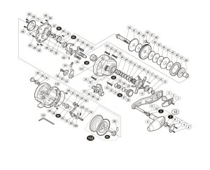 Photo1: [SHIMANO] Genuine Spare Parts for 17 OCEA JIGGER 1000HG Product code: 036650 **Back-order (Shipping in 3-4 weeks after receiving order)