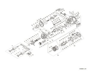 Photo1: [SHIMANO] Genuine Spare Parts for 25SLX BFS XG LEFT Product code: 048196 **Back-order (Shipping in 3-4 weeks after receiving order)