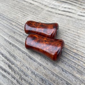 Photo14: [FHF/fishing house freedom] Wood Handle Knob Paddle Type 2 Premium Padouk Burl (“Karin Burl”) (1 piece) F-26