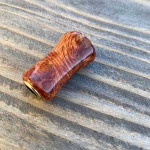 Photo11: [FHF/fishing house freedom] Wood Handle Knob Paddle Type 2 Padouk (“Karin”) (1 piece) F-22