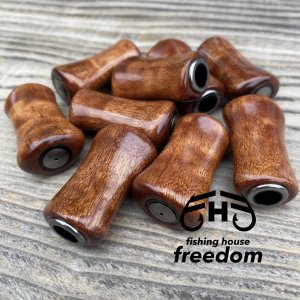 Photo1: [FHF/fishing house freedom] Wood Handle Knob Paddle Type 2 Sapele Mahogany (1 piece) F-28