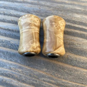 Photo9: [FHF/fishing house freedom] Wood Handle Knob Paddle Type 2 Camphor Burl (1 piece) F-25