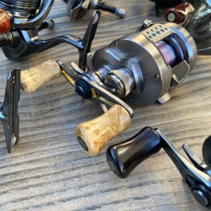 Photo3: [FHF/fishing house freedom] Wood Handle Knob Paddle Type 2 Camphor Burl (1 piece) F-25