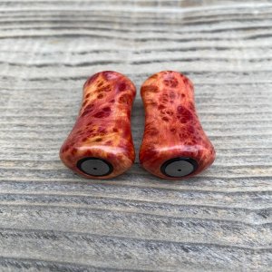Photo12: [FHF/fishing house freedom] Wood Handle Knob Paddle Type 2 Purpleheart Burl (1 piece) F-27
