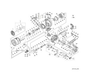 Photo1: [SHIMANO] Genuine Spare Parts for 25 ULTEGRA C2500SHG Product Code: 047960 **Back-order (Shipping in 3-4 weeks after receiving order)