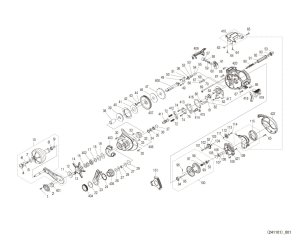 Photo1: [SHIMANO] Genuine Spare Parts for 25 Barchetta F CUSTOM 151 LEFT Product code: 048325 **Back-order (Shipping in 3-4 weeks after receiving order)