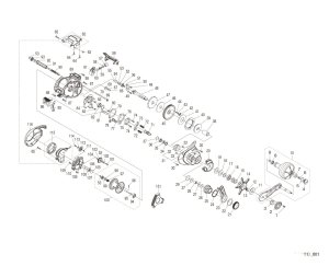Photo1: [SHIMANO] Genuine Spare Parts for 25 Barchetta F CUSTOM 150 RIGHT Product code: 048318 **Back-order (Shipping in 3-4 weeks after receiving order)