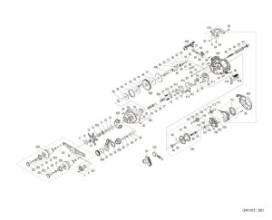 Photo1: [SHIMANO] Genuine Spare Parts for 25 Barchetta F CUSTOM 151DHXG LEFT Product code: 048363 **Back-order (Shipping in 3-4 weeks after receiving order)