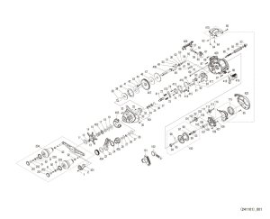 Photo1: [SHIMANO] Genuine Spare Parts for 25 Barchetta F CUSTOM 151DH LEFT Product code: 048349 **Back-order (Shipping in 3-4 weeks after receiving order)