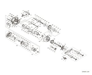 Photo1: [SHIMANO] Genuine Spare Parts for 25 ALDEBARAN DC 30XG RIGHT Product code: 047854 **Back-order (Shipping in 3-4 weeks after receiving order)