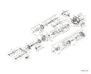 Photo1: [SHIMANO] Genuine Spare Parts for 25 ALDEBARAN DC 31HG LEFT Product code: 047847 **Back-order (Shipping in 3-4 weeks after receiving order)