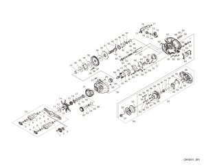 Photo1: [SHIMANO] Genuine Spare Parts for 25 ALDEBARAN DC 31XG LEFT Product code: 047861 **Back-order (Shipping in 3-4 weeks after receiving order)