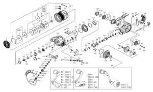 Photo1: [DAIWA] Genuine Spare Parts for 25 CALDIA LT2500 Product code: 00060405 **Back-order (Shipping in 3-4 weeks after receiving order)