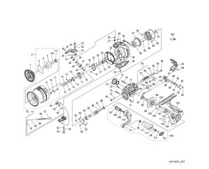 Photo1: [SHIMANO] Genuine Spare Parts for 25 COMPLEX XR 2500 F6 HG Product Code: 048455 **Back-order (Shipping in 3-4 weeks after receiving order)