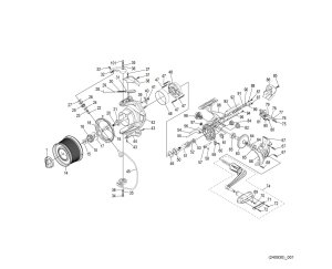 Photo1: [SHIMANO] Genuine Spare Parts for 25 ACTIVE CAST Fine Line Model Product Code: 048233 **Back-order (Shipping in 3-4 weeks after receiving order)