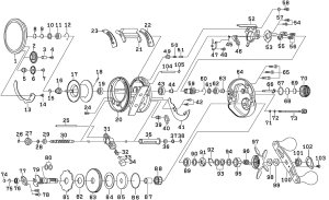 Photo1: [DAIWA] Genuine Spare Parts for 15 MILLIONAIRE BASARA 100H Product code: 00615046 **Back-order (Shipping in 3-4 weeks after receiving order)