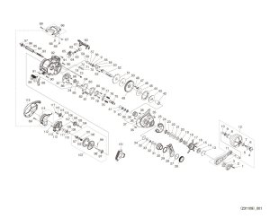Photo1: [SHIMANO] Genuine Spare Parts for 24 Barchetta PREMIUM 150 RIGHT Product code: 047274 **Back-order (Shipping in 3-4 weeks after receiving order)